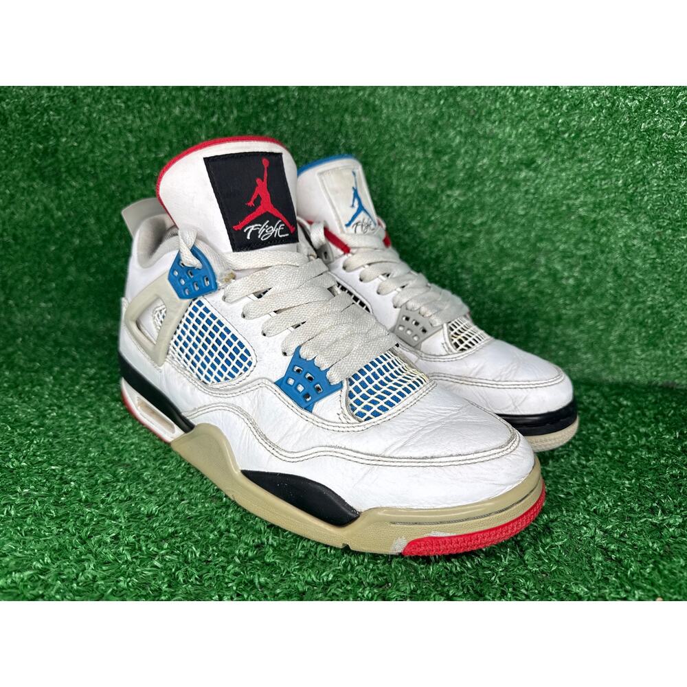 Nike Air Jordan 4 What The CI1184-146 White Red Blue Mens Size 8.5 Bred cement